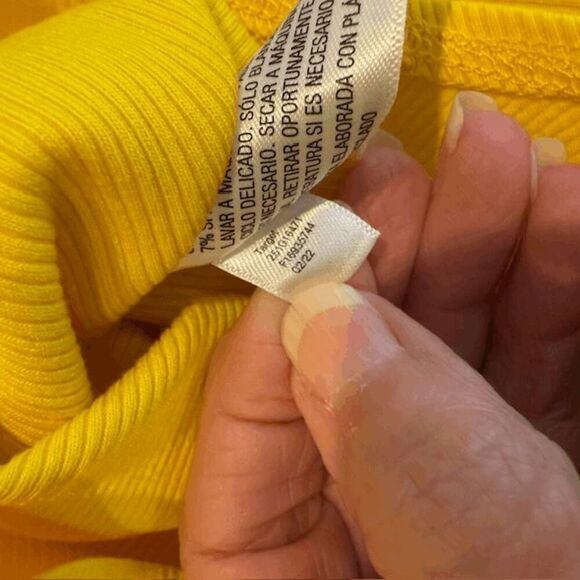 NWT Sergio Hudson for Target Ribbed Stretch Bodysuit Twist Front Yellow Size 2X - Picture 6 of 10